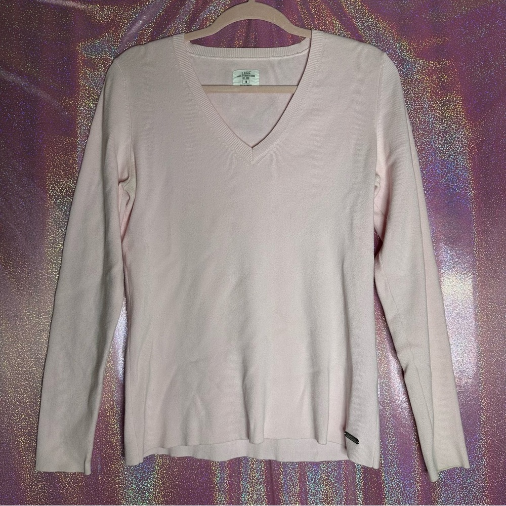 L.O.G.G. Label Of Graded Goods Pale Pink Knit V-Neck Sweater